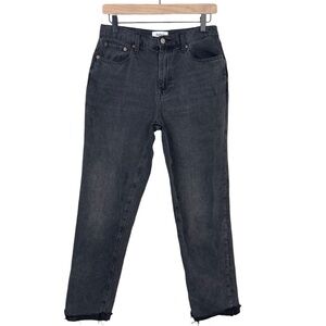 Pistola Jeans Womens 27 Presley High Rise Relaxed Roller Cuffed Raw Hem Stretch